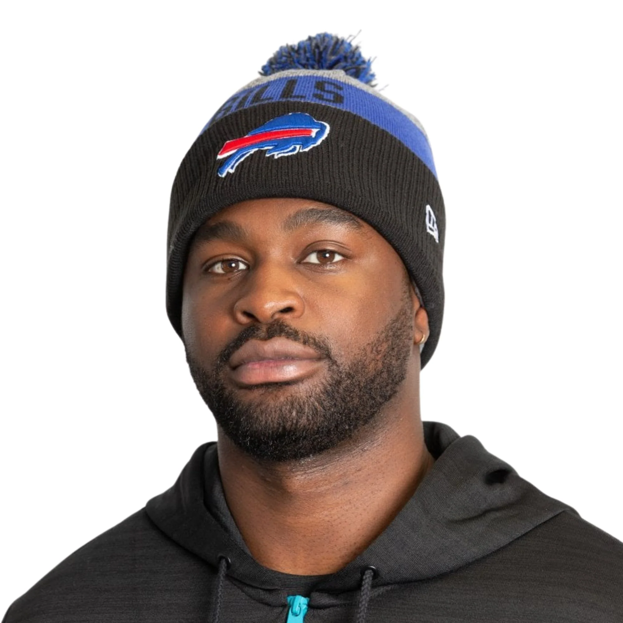 Buffalo Bills Colour Stripe Beanie Sport Knit - Image 3