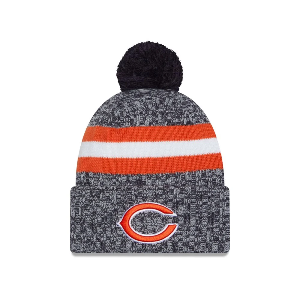 Chicago Bears NFL On Field Sideline 2023 Bobble Knit Hat - Image 3