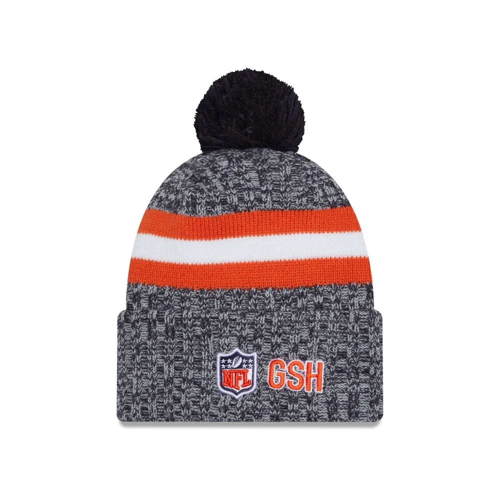 Chicago Bears NFL On Field Sideline 2023 Bobble Knit Hat - Image 4