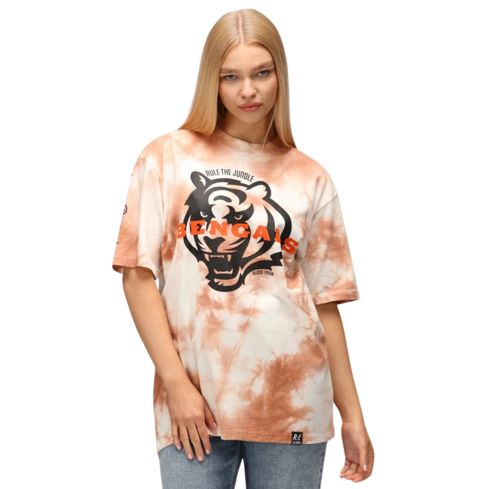 Cincinnati Bengals Relaxed Fit Tie Dye T-Shirt - Image 3